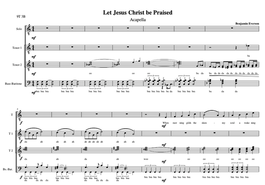 May Jesus Christ Be Praised | A Cappella Studio Chart
