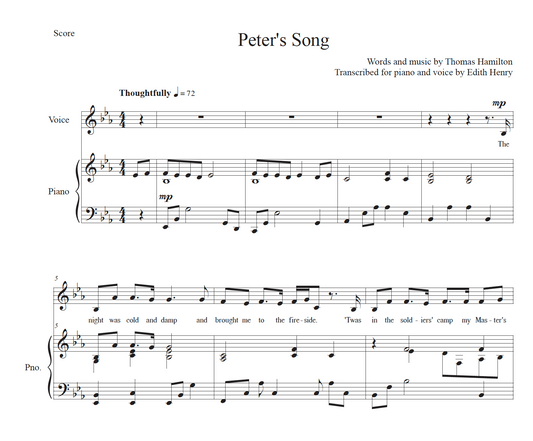 Peter's Song | Solo with Piano PDF